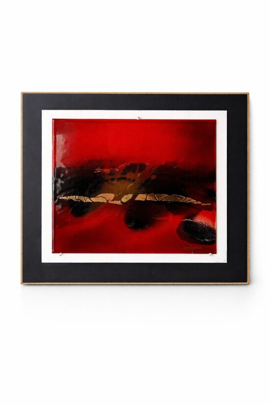 Lindholma mākslas darbs uz flīzes